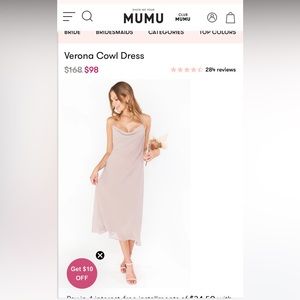 Verona Cowl Dress / Show Me Your MuMu / XS